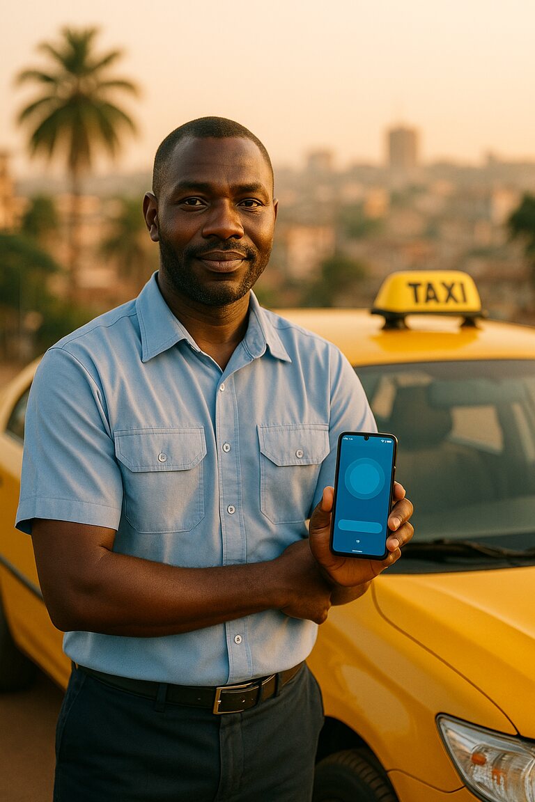 Chauffeur Malambi Taximan, taxi jaune Yaoundé